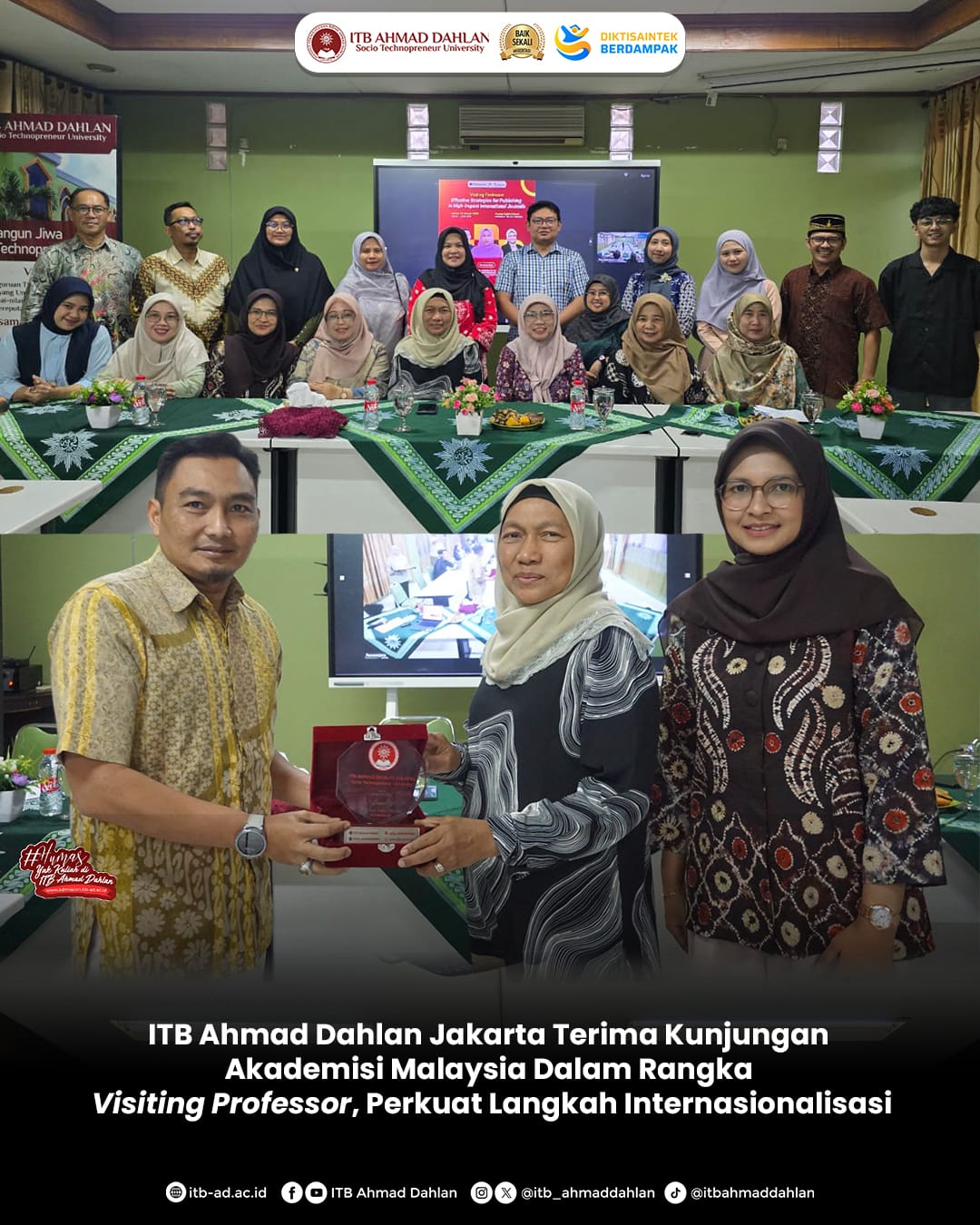 ITB Ahmad Dahlan Jakarta Terima Kunjungan Akademisi Malaysia